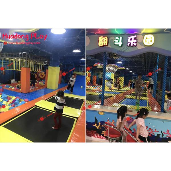 Commercial Grade Trampoline Park Equipment , Indoor Rectangular Trampoline 200sqm