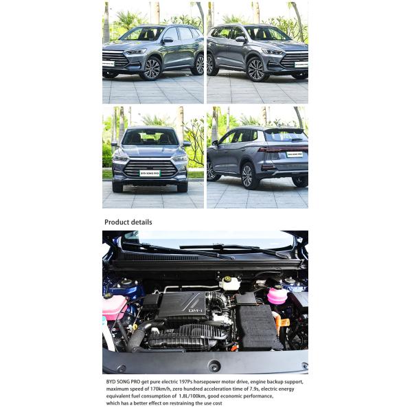 Китай Новые энергетические транспортные средства Гибридный BYD Song Pro Электрический автомобиль 5 мест Suv