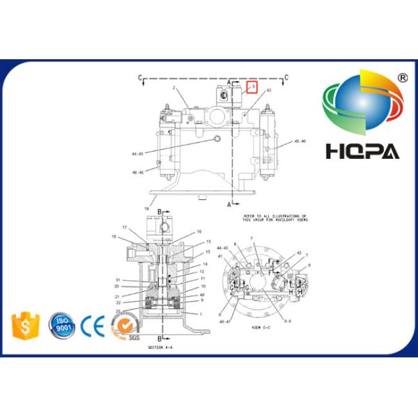 173-1203 1731203 Excavator Spare Parts Gear Pump For SBS80 Pilot Pump CAT 312C 315D