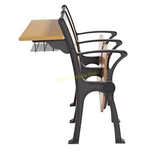 College Or University Iron Wooden Fold Up Chair With Fixed Writing Table