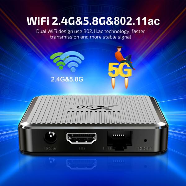 X96 Mini Amlogic S905W2 Dual WiFi 2.4G/5.8G Smart Media Player TV Box 4K*2K UHD