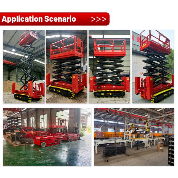 Self Leveling Mobile Compact Rough Terrain Scissor Lift 320kg For Uneven Ground