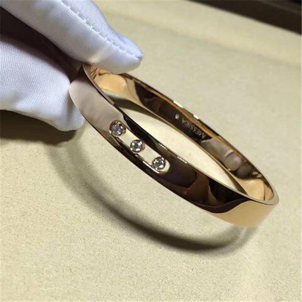 Luxury jewelry Luxury Jewelry Three drill sliding bracelet 18k white gold yellow gold rose gold diamond bracelet