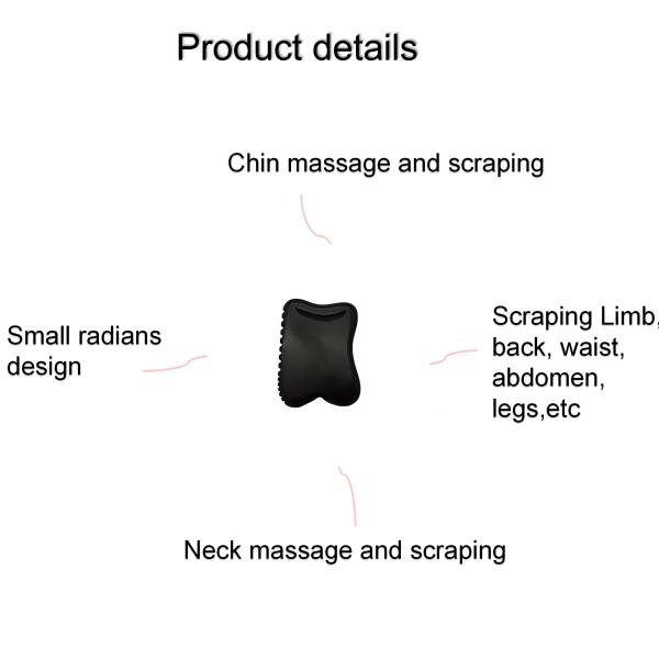 Black 7*5.5*0.5cm Rhodonite or Mookaite Jade Gua sha board guasha Stone Scraping Guasha Massage Tools for face care