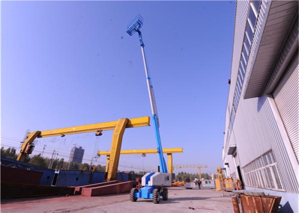 Electric Powered 25M Small Boom Lift , Extended Boom Lift For Accessing Narrow Space