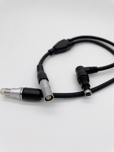 Black 4 Pin Lemo Cable To Fischer 4 Pin 7 Pin For BNVD AVINS Night Vision Battery