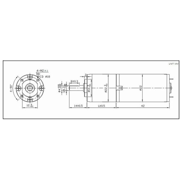 4mm shaft low noise 30 rpm gear motor