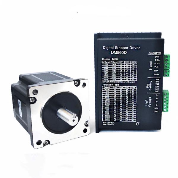 86HS156-5504 Nema 34 12nm High Torque Stepper Motor And Driver 1200 Oz-In 5.5A 14mm Shaft 24-80VDC