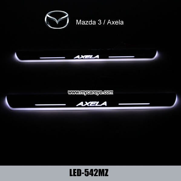 Mazda 3 Axela custom car door welcome LED lights auto light sill pedal