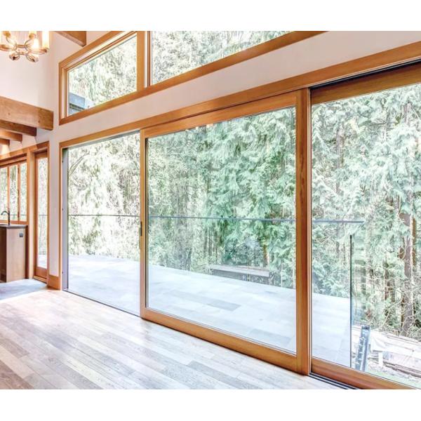 Современный дизайн алюминиевых подъемных раздвижных дверей с толщиной стенки 1,4 мм и двойным стеклом