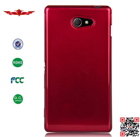 Fashion Design Brand New Colorful TPU Cover Case For Sony Xperia M2 Soft High Quality