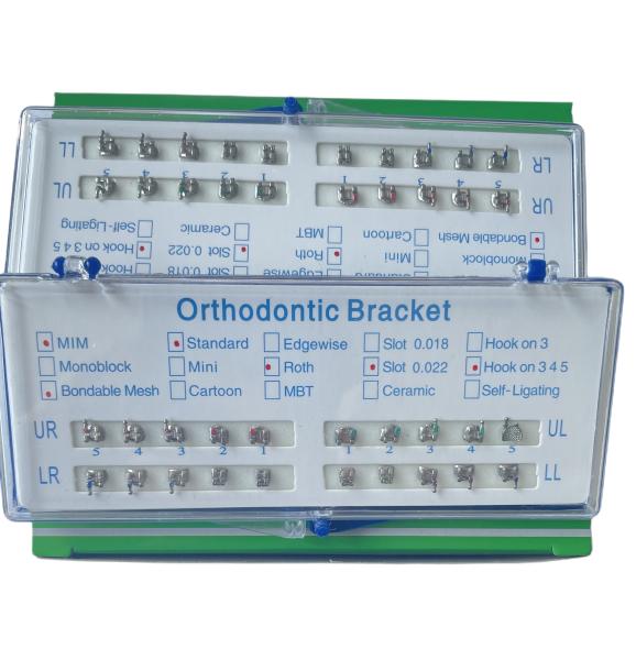 Bondable Mini Roth Orthodontic Bracket 0.018 Double Slot With Hook345
