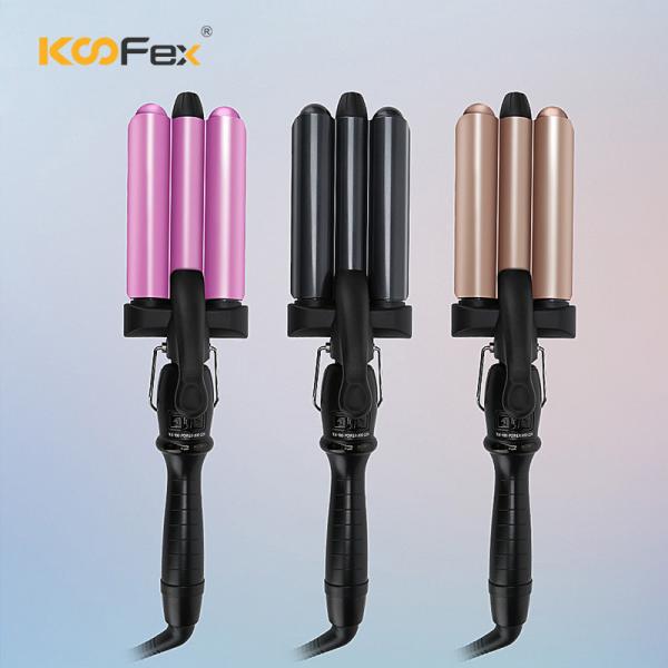 Household Multipurpose 3 Barrel Curling Iron , Anti Frizz Triple Barrel Hair Waver