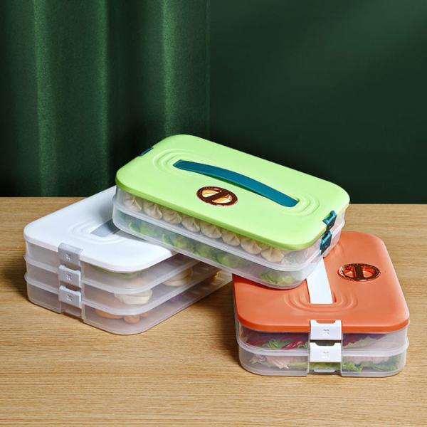 Multilayer Rectangle Plastic Food Household Storage Container Box For Dumpling