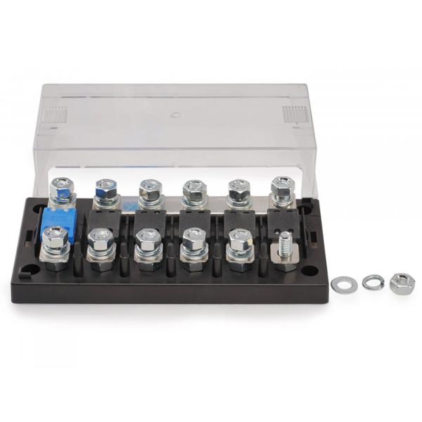 Heavy Duty Marine 6 Way MEGA Fuse Block Holder with Busbar 200A 250A