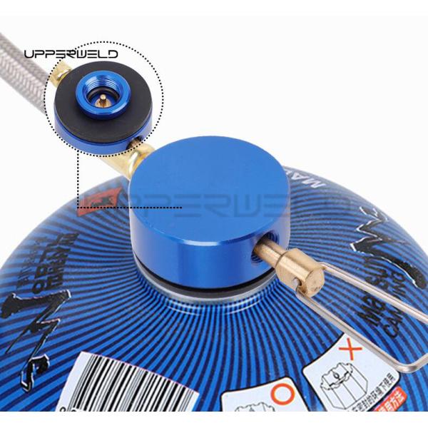 Stainless Steel Camping Gas Cylinder Connector Burner Stove Adapter for Backpacking