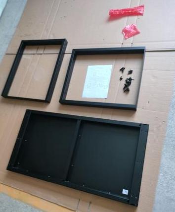 AT-0263 Customized Display  End Table, Matte Black Metal Square Side Table for Living Room 