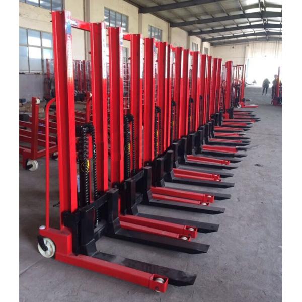 Material Handling Hydraulic Pallet Stacker 680mm Fork Width To Transport Components mobile pallet truck ride on pallet