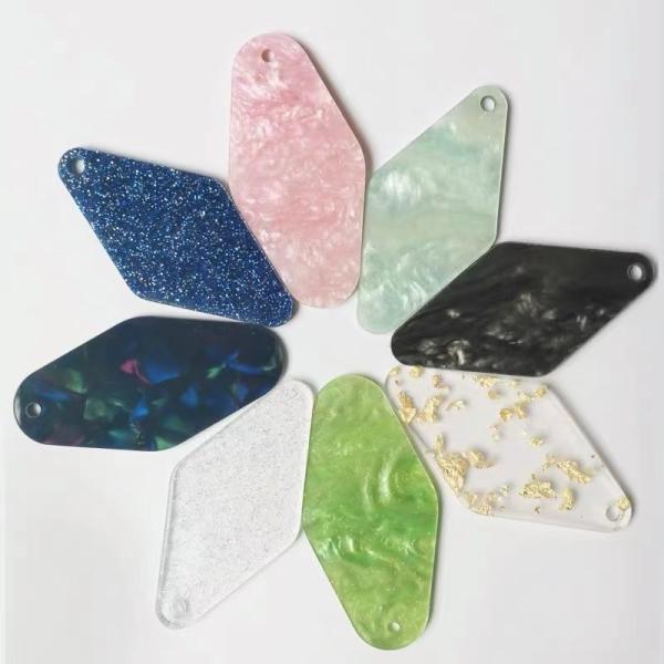 Panel de plexiglás acrílico con patrón de color especial transparente de 3 mm para artesanía de decoración