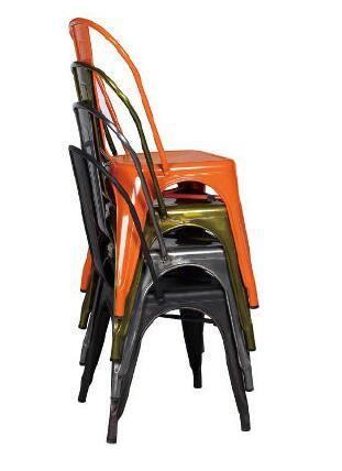 Unique Dining Room Metal Tolix Dining Chairs Stackable Packing