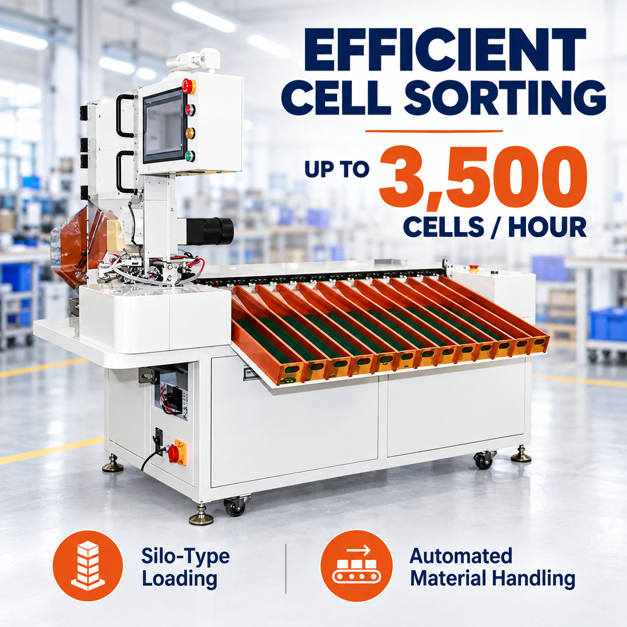 COENG 13-Channel Cylindrical Battery Cell Sorting Machine for Voltage and Internal Resistance Testing