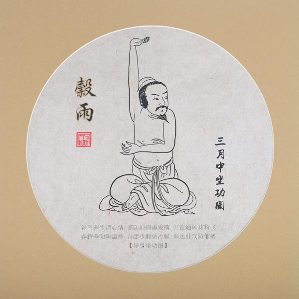 o meridiano tradicional da medicina chinesa de 35*35cm faz um mapa de 24 termos solares assentos guiados