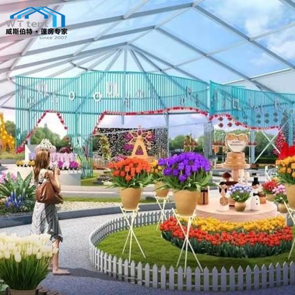 Large White Wedding Tent Aluminum Clear Roof 500 Seater Capacity
