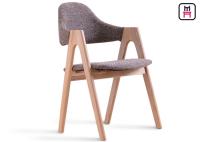 Chaises fortes classiques de restaurant en bois solide avec les sièges en cuir de tissu