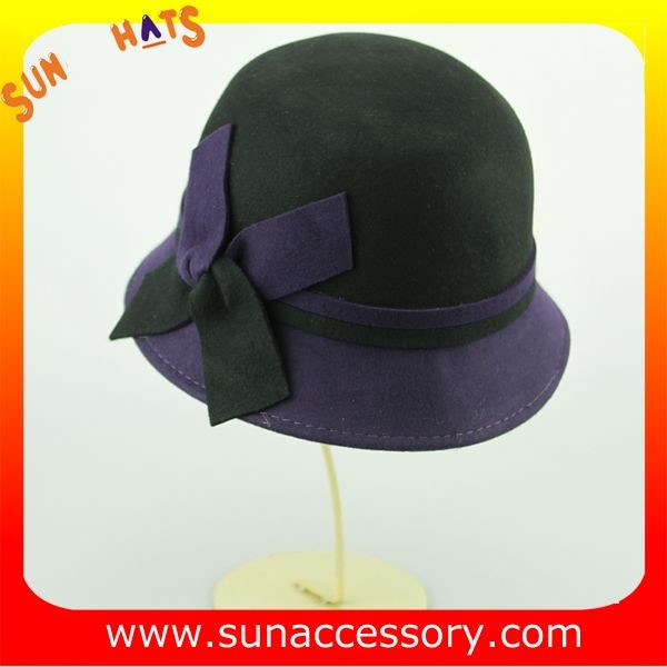 2044 ladies fashion hats wholesale ,100% Australia wool felt cloche hats
