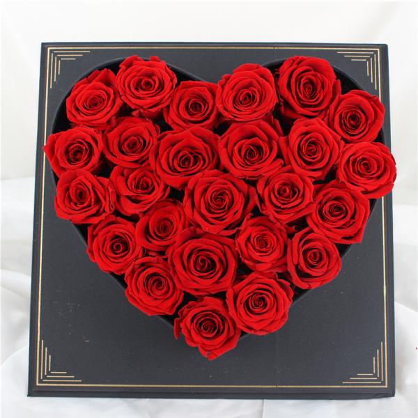 Forever Luxury Preserved Roses , Flower Heart Box For Wedding Gift