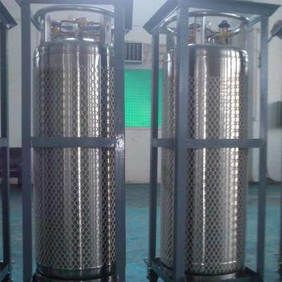 Tanque de alta pressão de aço inoxidável, cilindro líquido do nitrogênio líquido de 195 litros do vaso Dewar O2
