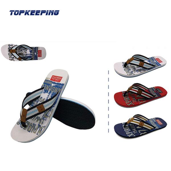 Print Outdoor Sports Men Eva Flip Flop Slippers TPR Combo Slipper