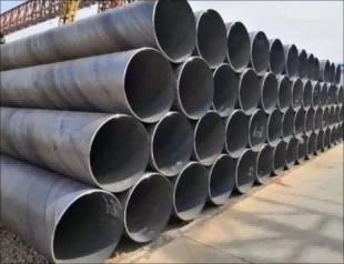 S355J0H EN10219 DIN 30678 Tubo de aço revestido de SSAW ASTM A252 GR.2