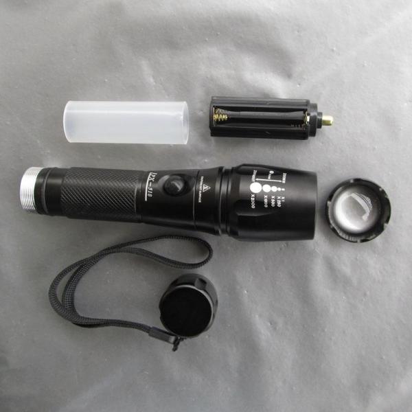 DC 4.2V 600mA High Power 1600 Lumens Cree Led Torch Flashlight With Li - ion Batteries
