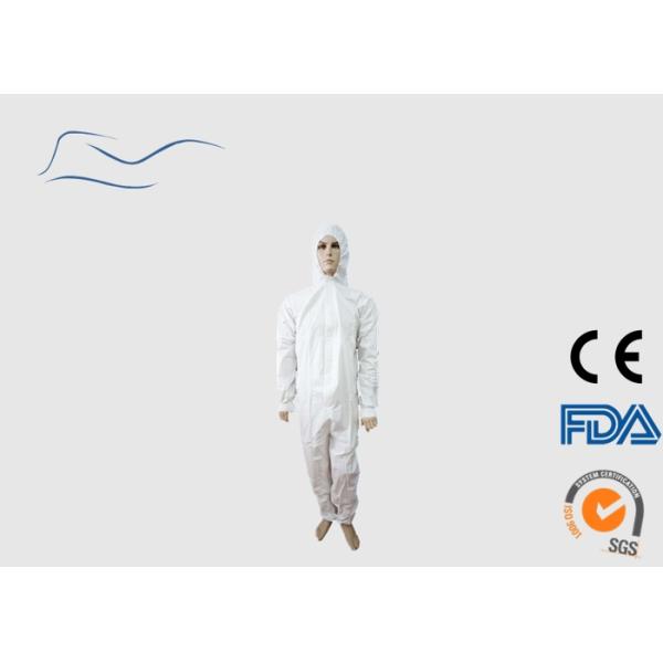 55G Disposable Safety Coveralls , Protective Lightweight Breathable Coveralls