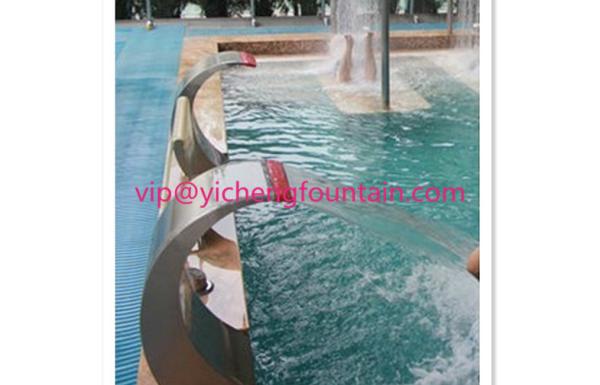 Fully SS Swimming Pool Accessories Waterfall For Massage Human Body Any Sizes
