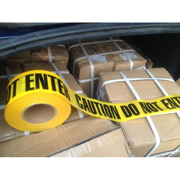 PE PVC yellow Black and red White dange Road Signs Plastic Warning Barricade Safety reflective custom Caution Tape