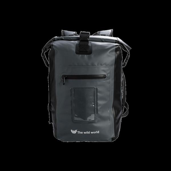 20L Waterproof Roll Top Outdoor Sports Backpack, Laptop Backpack with Transparent Phone Case