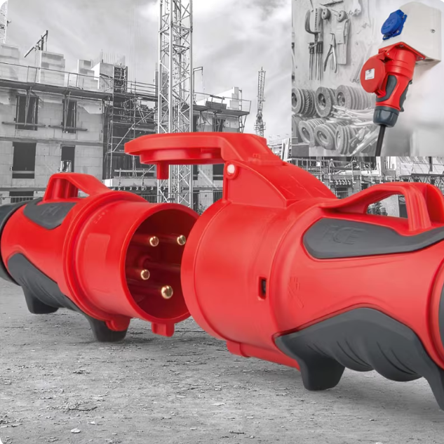 PCE Shore Power Industrial Waterproof Explosion-Proof Three-Phase Fixed Installation Plastic Socket 380V-63A-4 Pin-IP67-Typ134 1