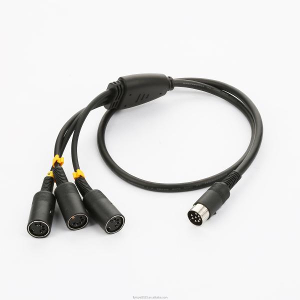 8P Male To 3PCS 5P Female DIN Cables Home Appliance