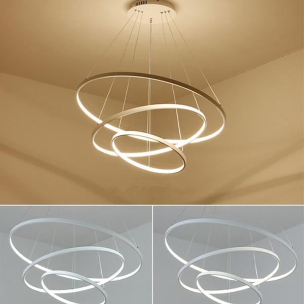 Алюминиевое акриловое современное освещение люстры кольца СИД потолка для столовой