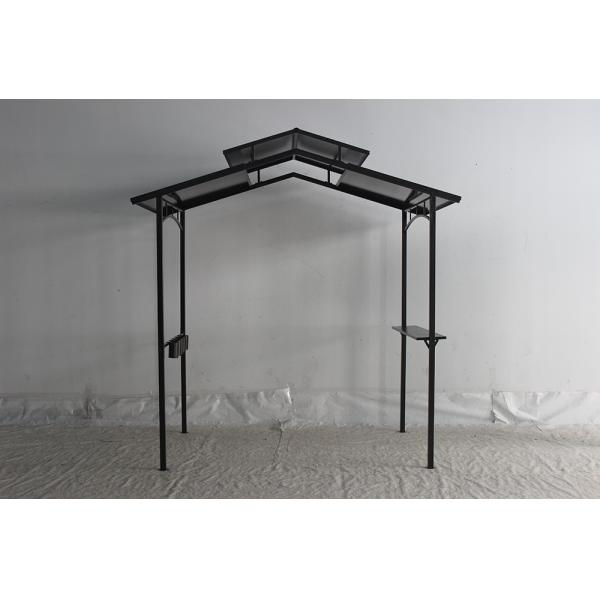 Hard Top BBQ PC Board Grill Gazebo Metal Frame for Outdoor Garden Park Patio Barbecue