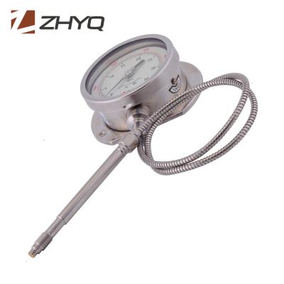 Flexible Stem Melt Pressure Gauge , Steam High Temp Pressure Gauge