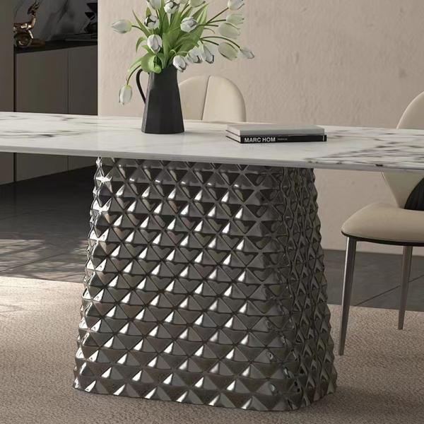 Voguish  Ceramic Marble Top Dining Table 10 Seat  Width Elegant