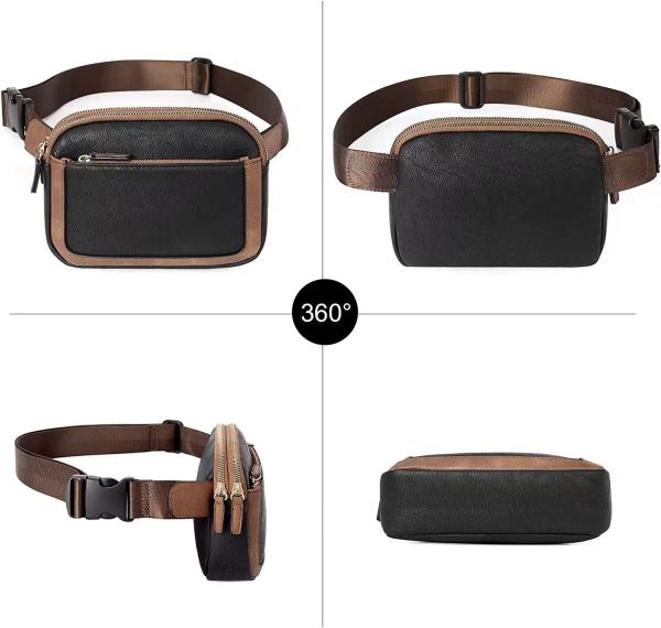 NEW CROSS-BORDER CROSSBODY FANNY PACK WITH ADJUSTABLE STRAPS FAUX LEATHER FOR WOMEN