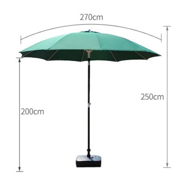 Orange Commercial Beach Umbrella , Professional Small Wood Beach Umbrella