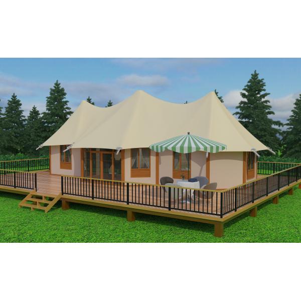 White Accommodation shelter luxury Camping Tent for hotel room / resort