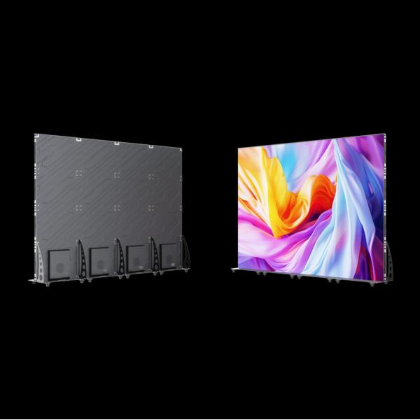 Pantalla de póster LED para interiores GOB P1.5mm P1.8 mm P2mm para pancartas, pared de video LED portátil con ruedas para ferias comerciales y tiendas