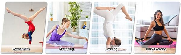Folding Gym Mat  Zipper Seal Tumbling Exercise 34X24X14 Foldable Incline Gym Mats