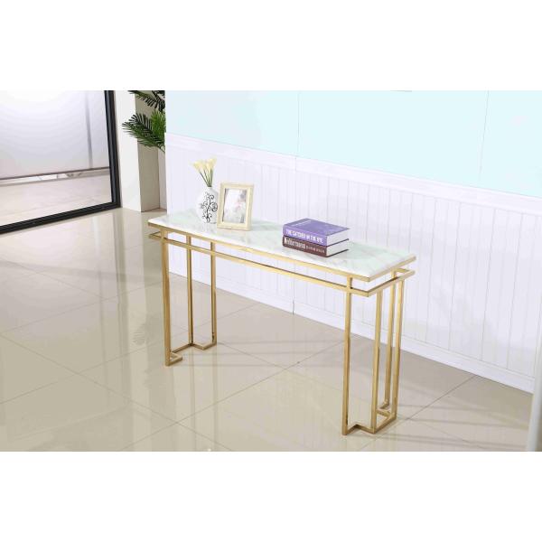 Таблица консоли комнаты прожития угла прихожей роскошной мраморной верхней нержавеющей стали низкопробная декоративная